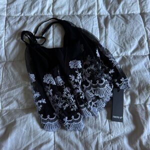 Forever 21 Embroidered Lace Crop Top
